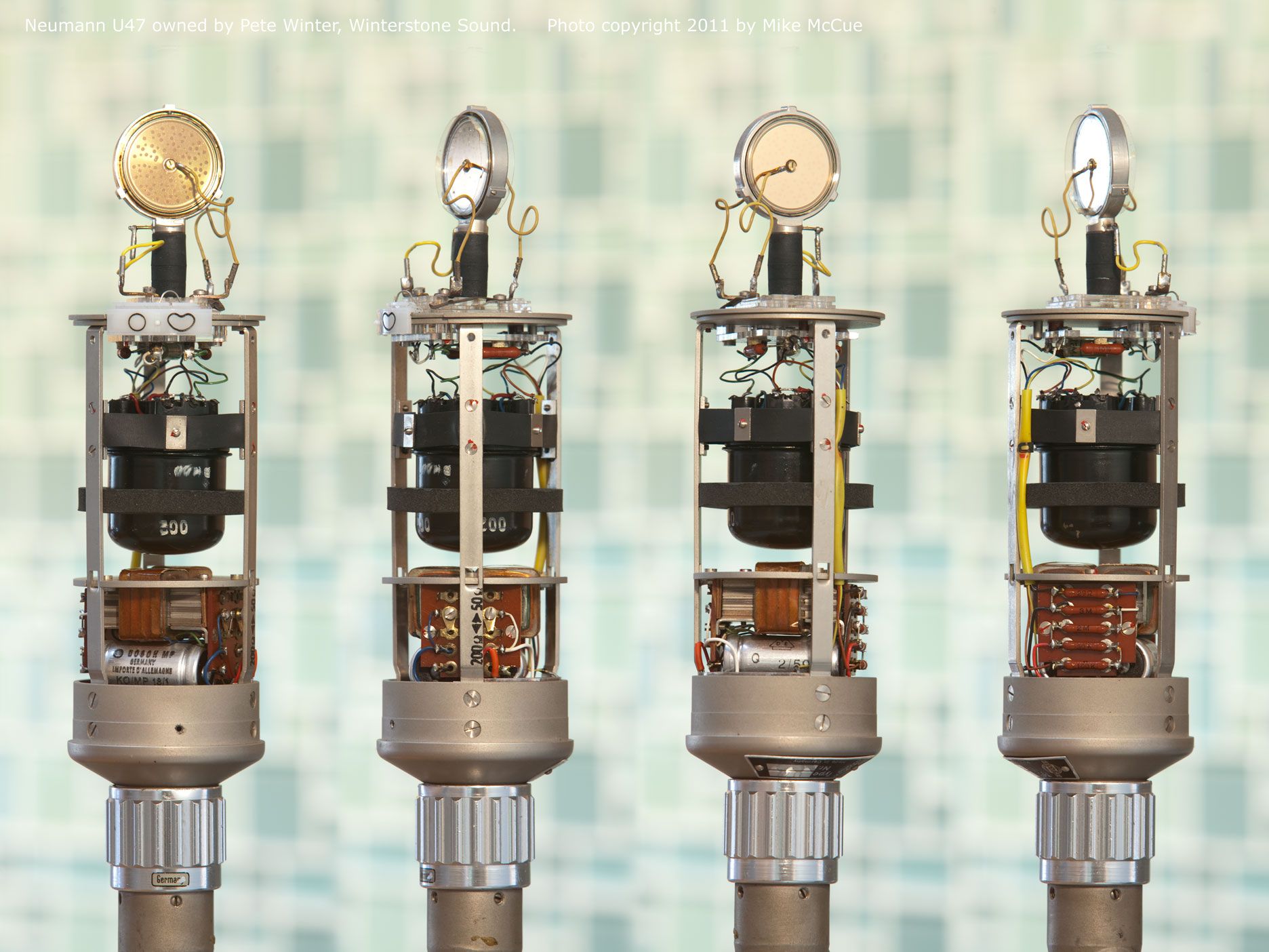 Neumann U47 à 360 degrés avec la M7, la VF14 et le BV08 visibles