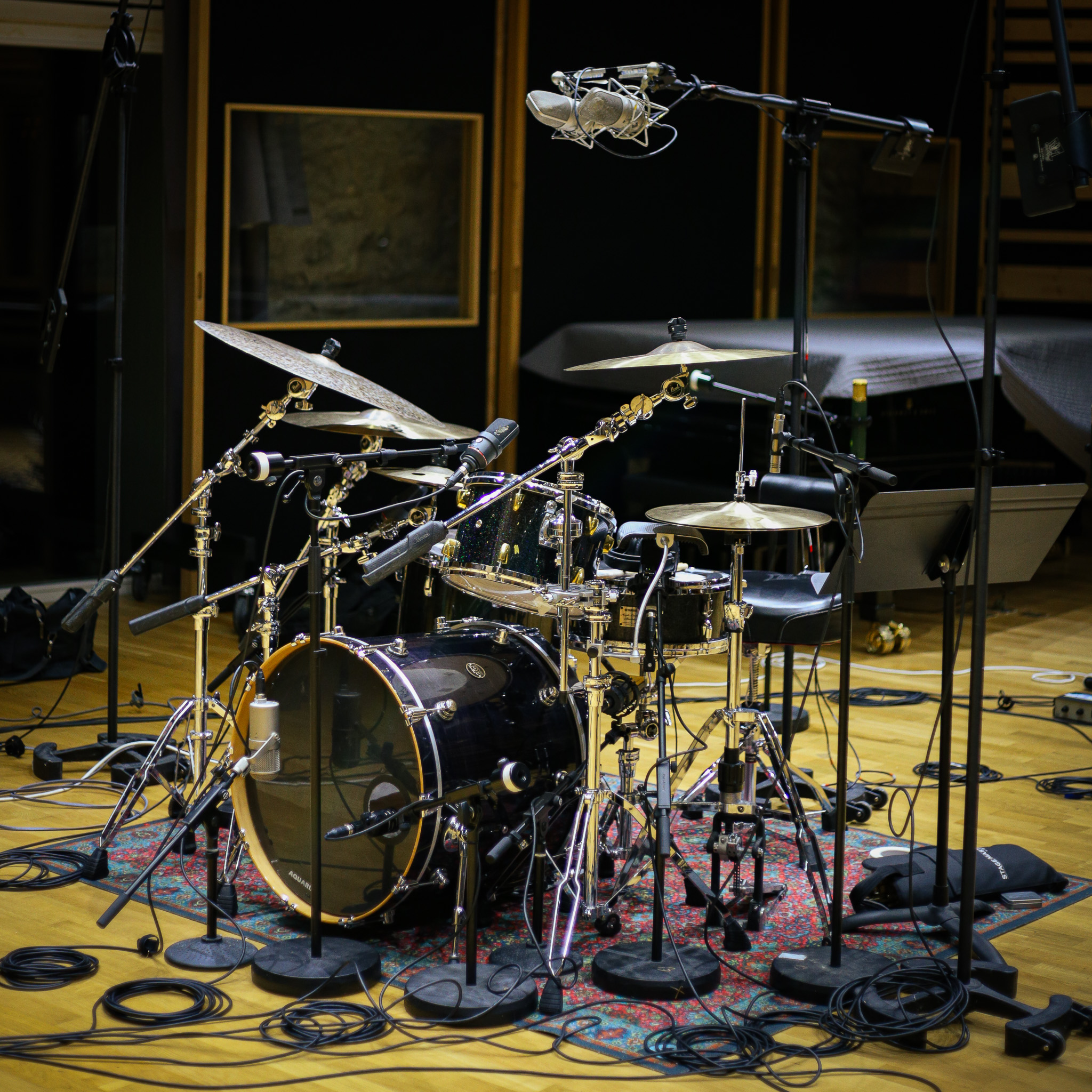 Placement en couple ORTF pour overheads de batterie — 17 cm, 110 degrés