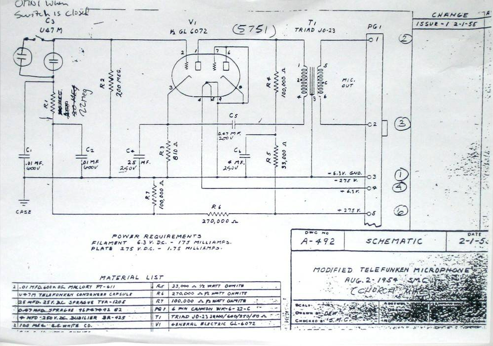 Schéma du MGM Church copie du Neumann U47
